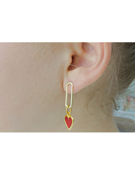 Pendientes red heart