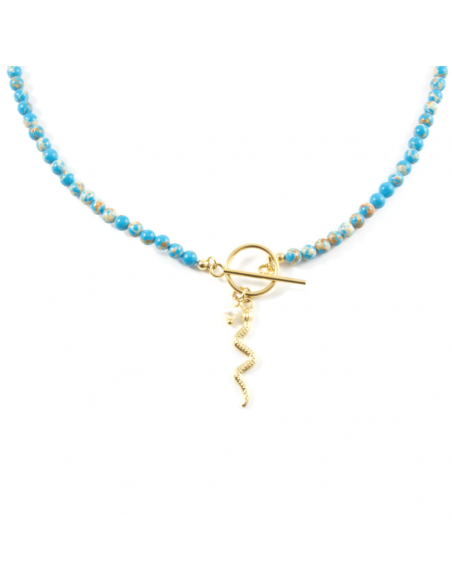 Collar Snake Azul