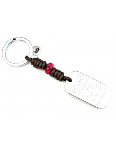 Llavero Militar Grande Resina Rosa