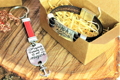 Llavero y pulsera Papá