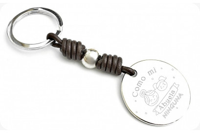 Llavero Redondo Pequeño Bola Plata 2