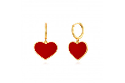 Pendientes Corazón Rojo