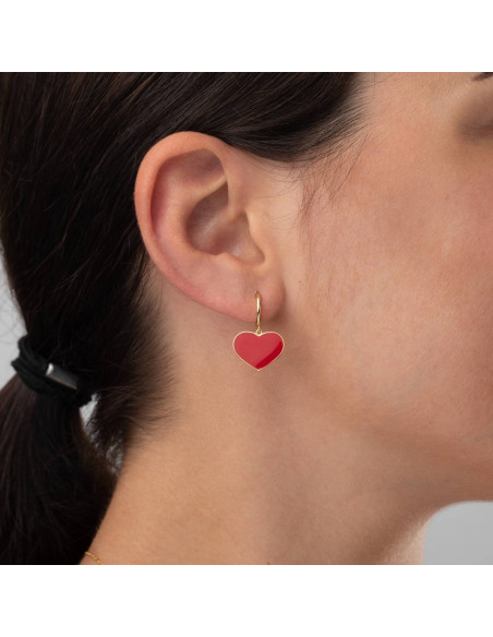 Pendientes Corazón Rojo