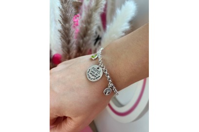pulsera plata mamá eres la mejor 2
