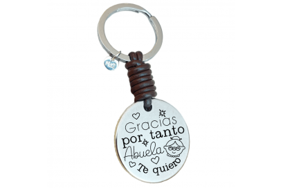 Llavero personalizado abuela gracias por tanto