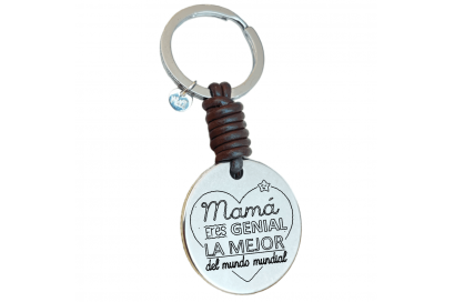Llavero personalizado mama eres genial la mejor del mundo mundial