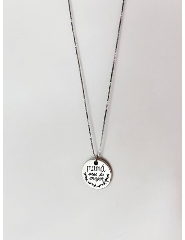 colgante plata personalizado mamá eres la mejor