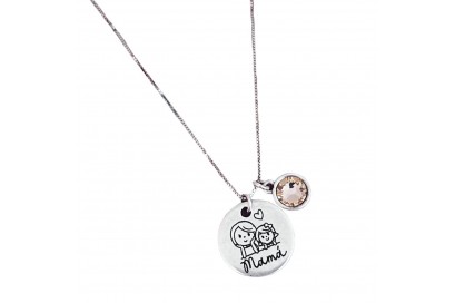 Colgante plata personalizable mamá y niña