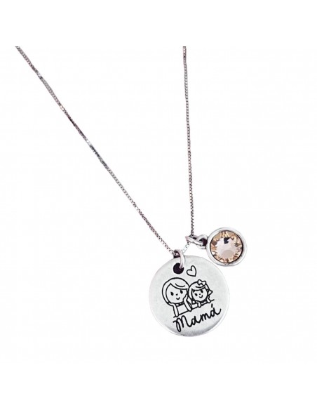 Colgante plata personalizable mamá y niña