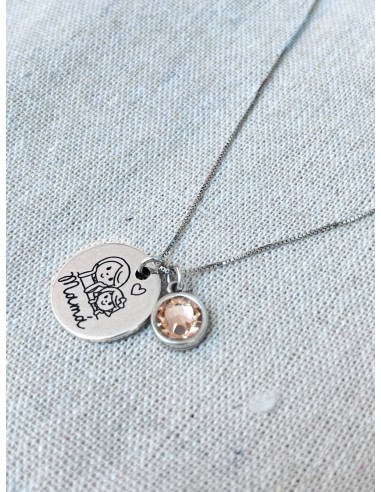 Colgante plata personalizable mamá y niña