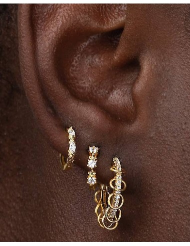 Pendientes Multi Aro Circonitas