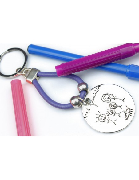 LLAVERO CON DIBUJO HECHO POR LOS NIÑOS1