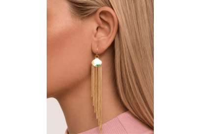 Pendientes colgantes dorados