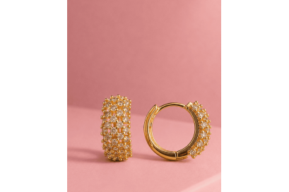 Pendientes aros circonitas