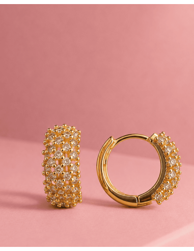 Pendientes aros circonitas