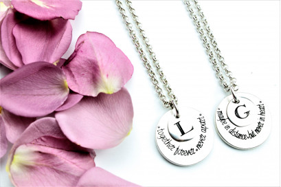 Pack Collares Together Forever/Maybe in distance (cadena de eslabones)