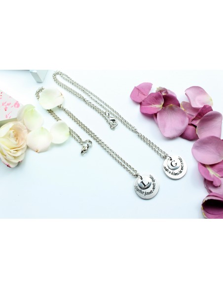 Pack Collares Together Forever/Maybe in distance (cadena de eslabones) 1